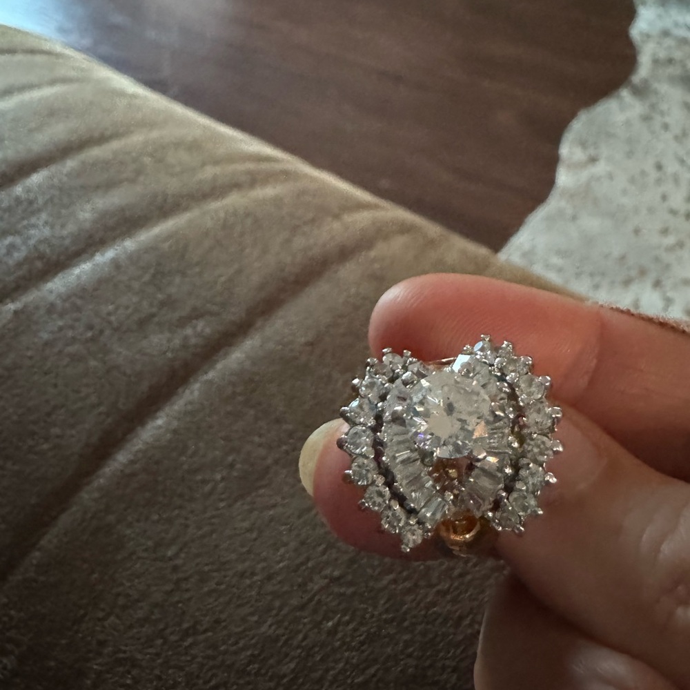 Elegant Gold Plated Diamond Ring